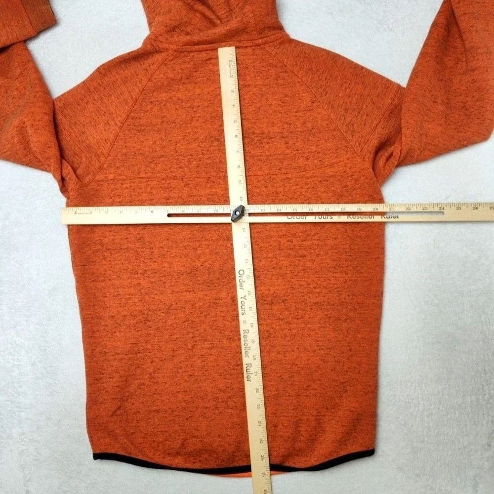 Nike Hoodie Mens M Orange Tech Fleece Windrunner Full Zip Hooded 545277-891